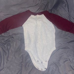3-6 month button up long sleeve onesie